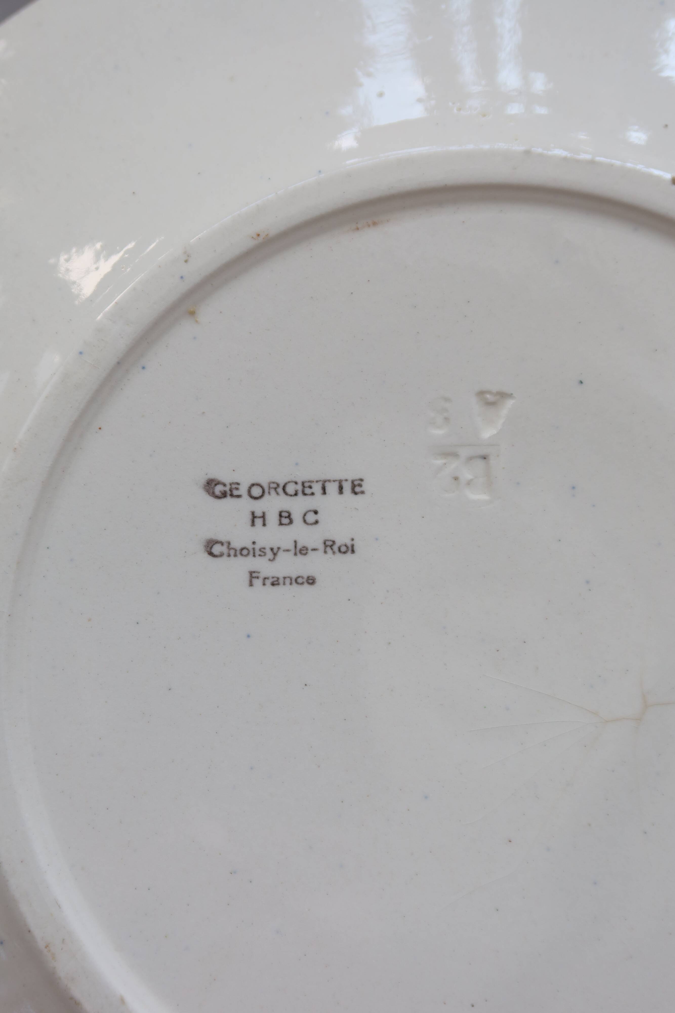Antique dinner plates - Choisy le Roi HBC - Georgett pattern