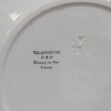 Assiettes plates antiques -  Choisy le Roi HBC -  Modèle Georgett