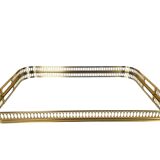 Hollywood Regency tray - brass - glass - Italy - 3rd quarter 20th century