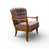 "José" armchair in solid oak by Guillerme & Chambron for Votre Ma