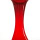 Mid-century modern vase, red glass, Poland, 1970s