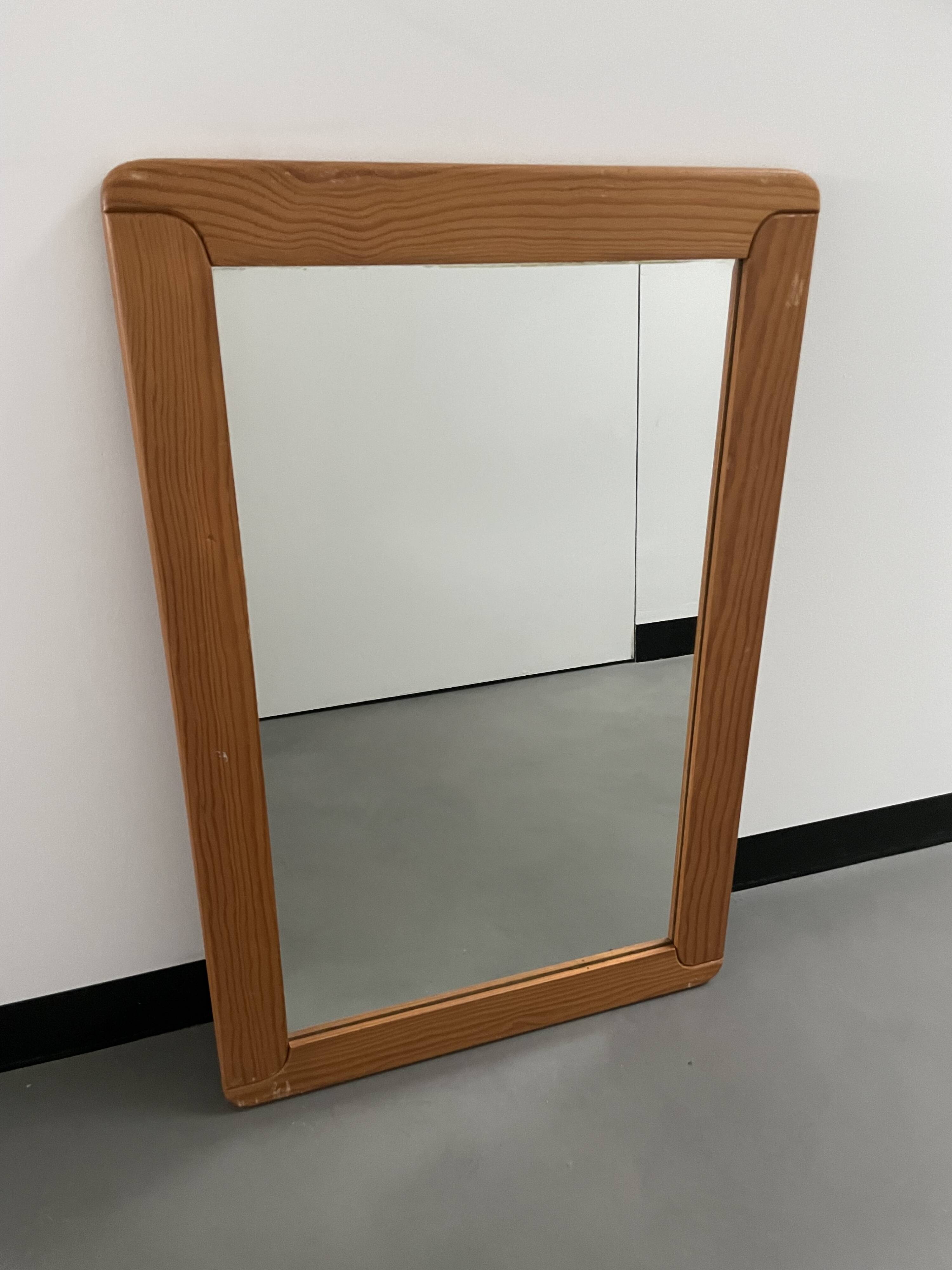 80s Regain pine mirror