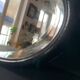 Old oval mirror 30s black wood