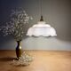 Vintage lamp lamp in white opaline