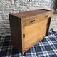 Vintage storage cabinet sideboard two sliding doors two drawers