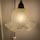 Vintage portable lamp with a skirt