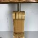 Midcentury Italian sculptural large table lamp with wood veneer shade