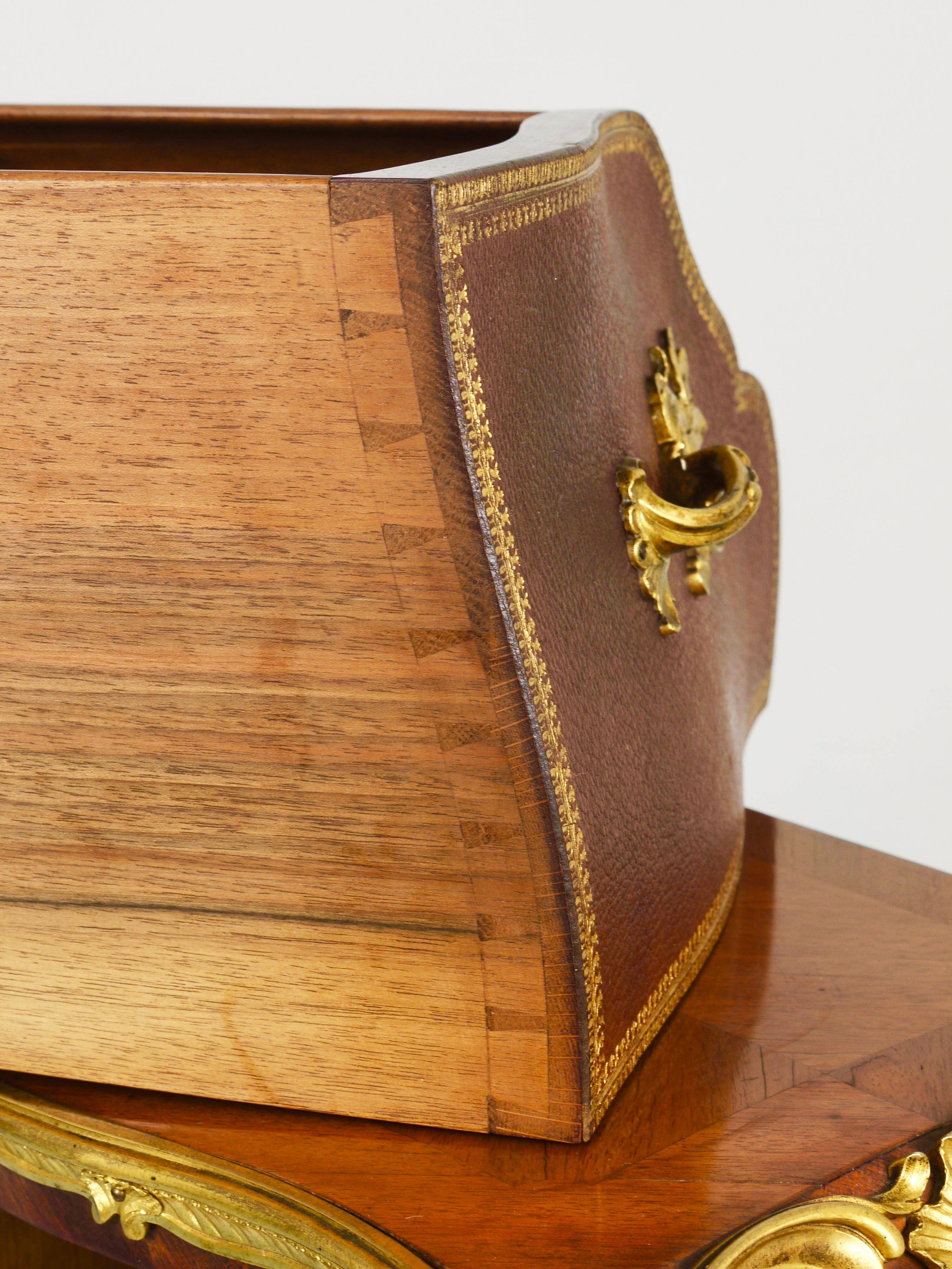 G. Durand Louis XV Bombe Commode, Marquetry, Gilt Bronze, 1880, Paris, France