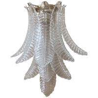 Transparent “felci” murano glass wall sconce