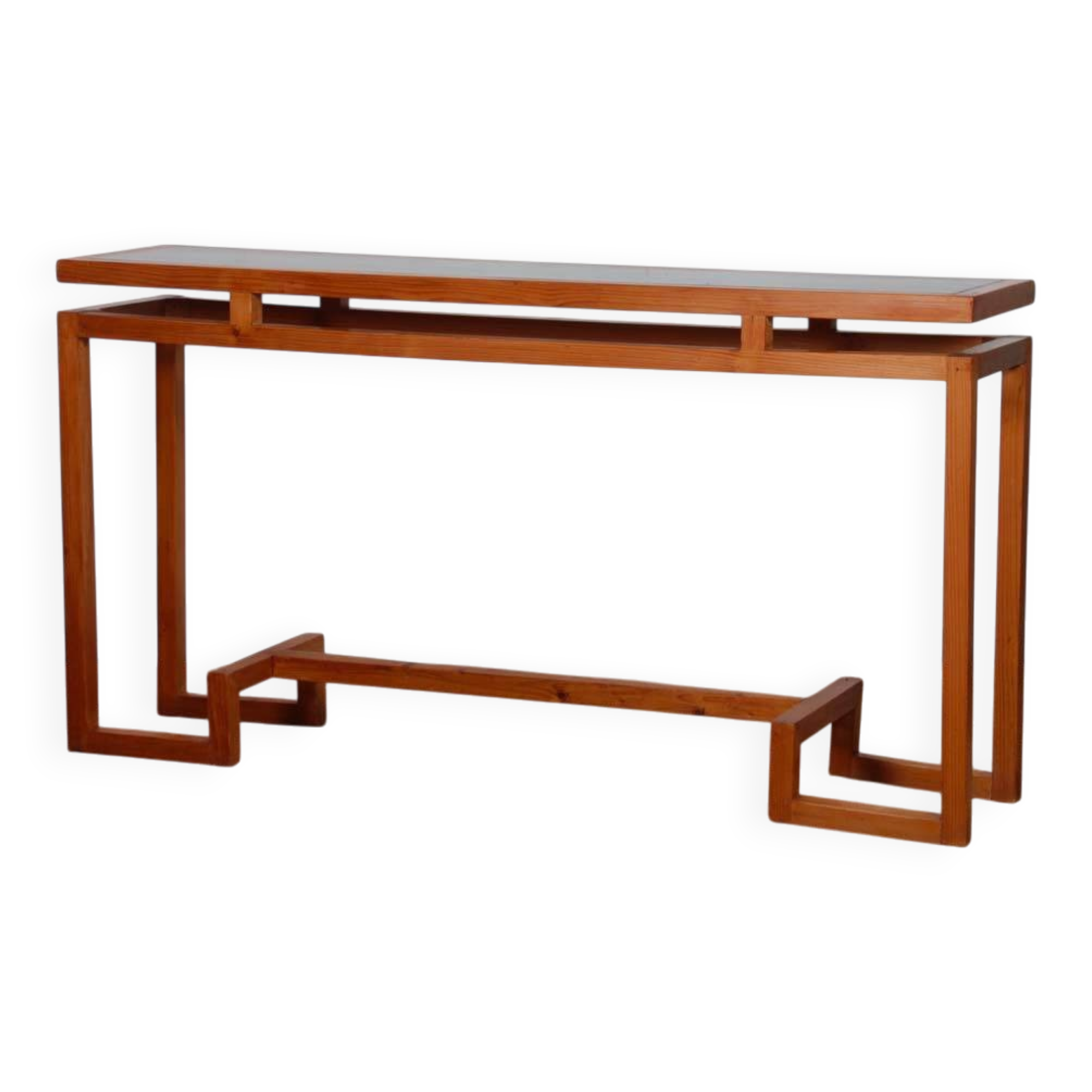 Console en pin dessinée par George Couteau, 1980