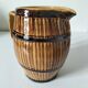 Large vintage pitcher with trompe l'oeil effect, barrel in glazed stoneware, 1950s