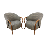 Pair of 80's Cinna design armchairs