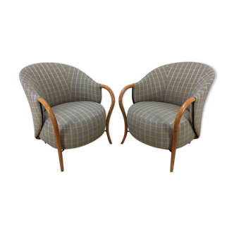 Paire de fauteuils Cinna design 80's