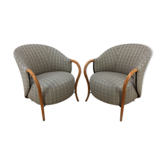 Pair of 80's Cinna design armchairs