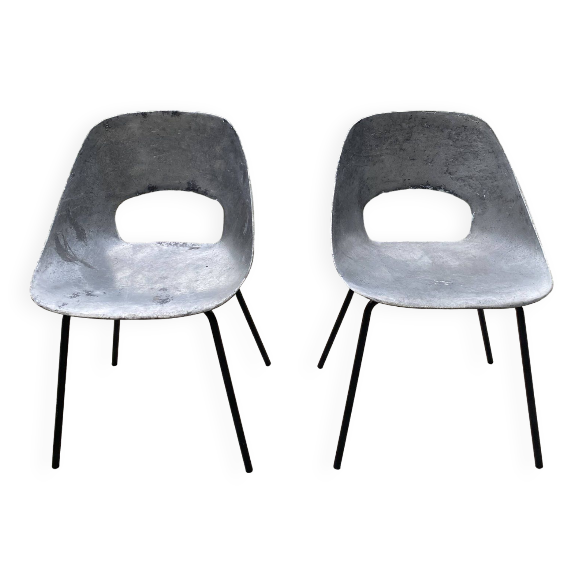 Pair of Pierre Guariche "tulip" chairs - 1950s/1960s