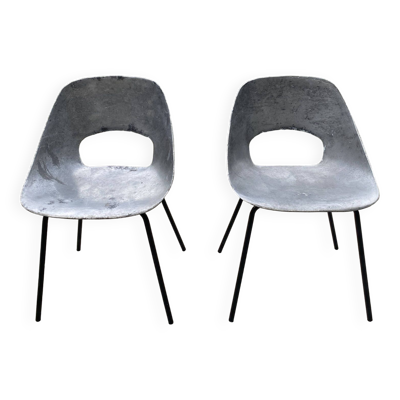 Paire de chaises ''tulipe'' Pierre Guariche - Années 50/60