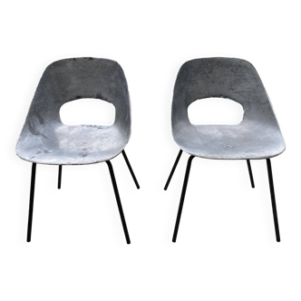 Pair of Pierre Guariche "tulip" chairs - 1950s/1960s