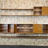60s 70s teak string shelf module by Kajsa & Nils "Nisse" Strinning Sweden 60s