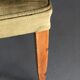 Chaises années 50 en velours vert bronze