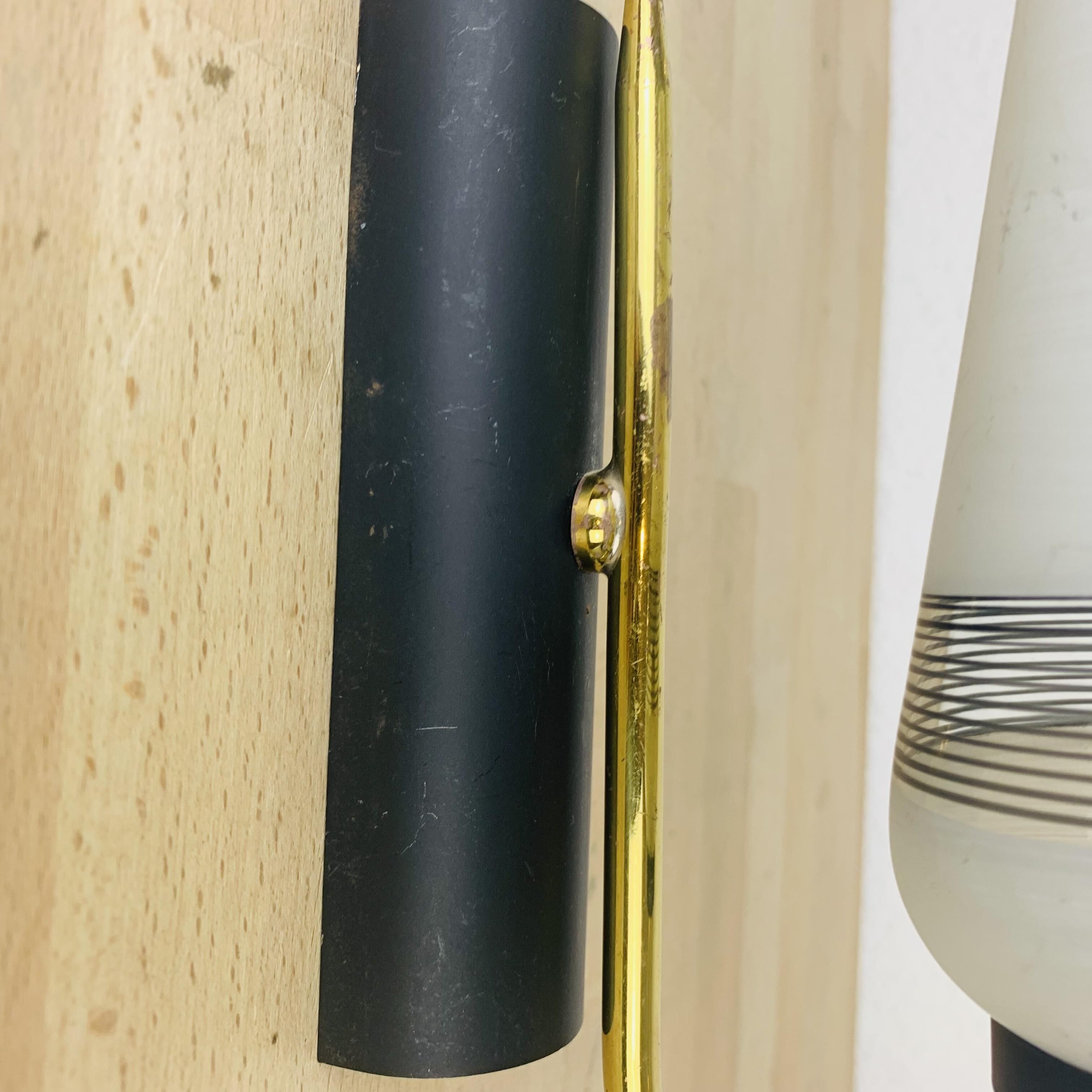 Wall lamp 50s brass opaline metal vintage