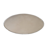 Oval mirror top in beveled and chiseled glass