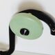 Coat rack with 3 hooks in black and green metal vintage Roger Feraud