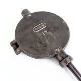 Antique Waffle Iron. French Godin Waffle Maker. Cast Iron Waffle Pan.
