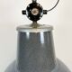 Large Grey Enamel Industrial Factory Lamp from Elektrosvit, 1960s