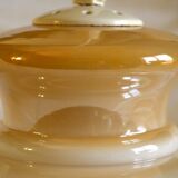 Suspension in opaline with floral decorations, 1970s.