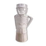 Vintage anthropomorphic vase in glazed terracotta