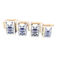 4 pots à lait bleu cobalt