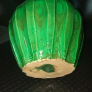 Vase céramique vert à effet de moire vers 1930