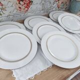 Set of 7 Limoges porcelain dinner plates from Maison Charles Ahrenfeldt