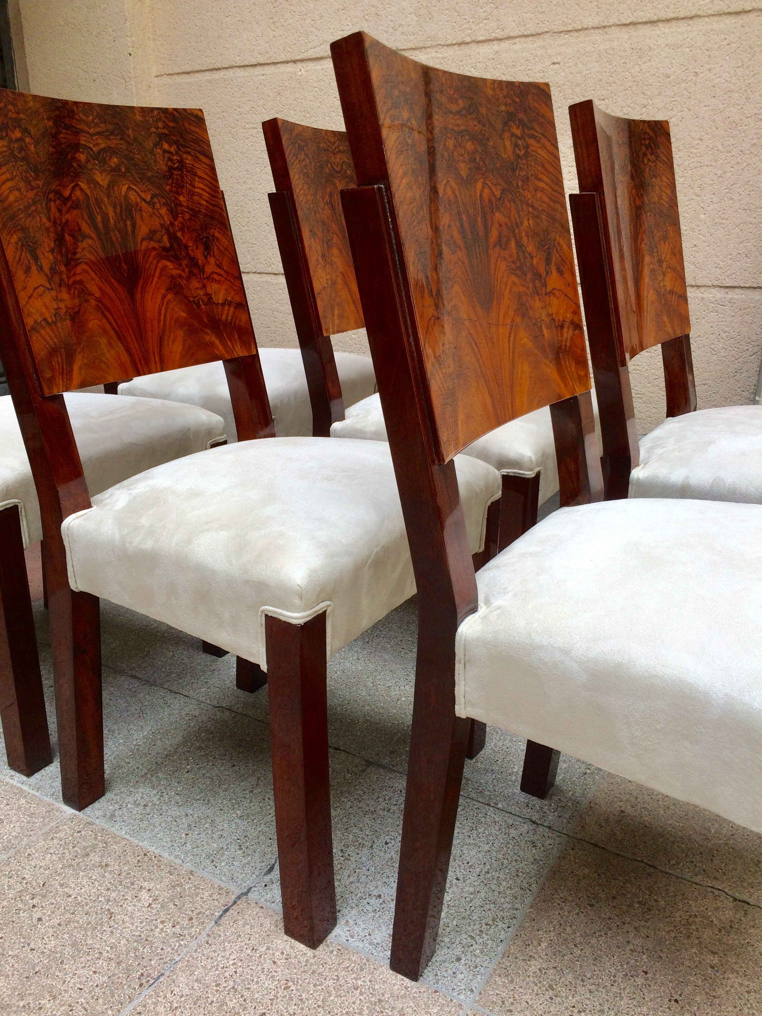 Suite de six chaises Art Deco par Michel Dufet