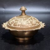 Metal lidded pot made in India