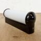Industrial Brown Bakelite Wall Light with Milk Glass, 1950s