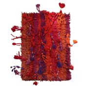 Vintage Swedish Rya rug, abstract colour field “Sunset”, c. 1960s — 150 × 220 cm — 1C1282