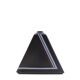 Black pyramid vase in Virebent porcelain, 1980s
