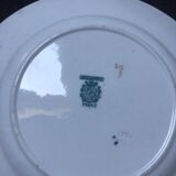 Set of 3 Antique Sarreguemines Dessert Plates: Hand-Painted Floral Ceramic