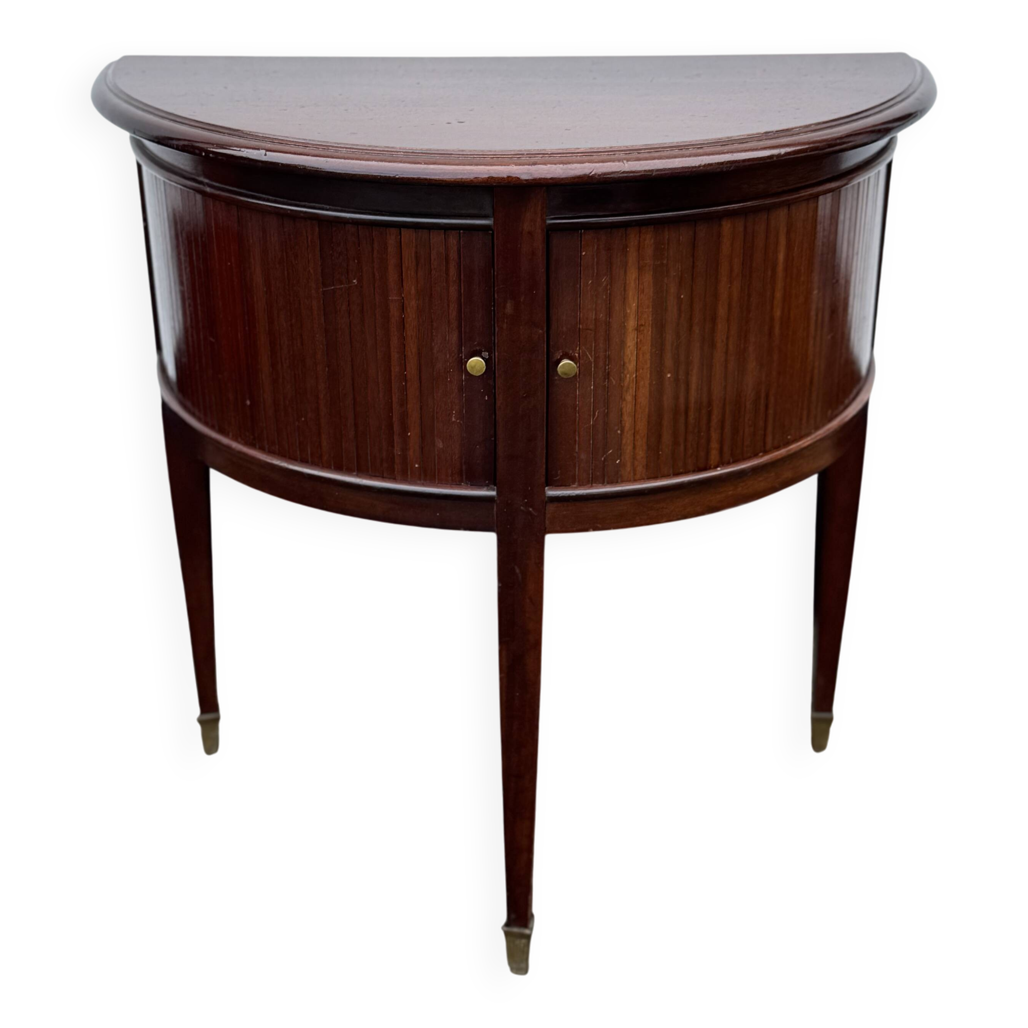 Vintage mahogany half-moon console
