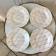 set of 4 hollow plates Badonviller pink rope pattern 30s