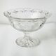 Coupe sur pied en verre facetté