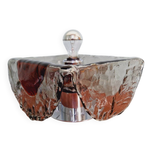 Plafonnier Mazzega en verre de Murano, design Italien, années 60
