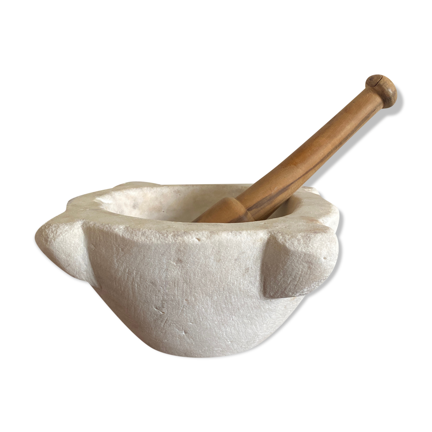 Marble mortar with his pestle