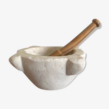 Marble mortar with his pestle