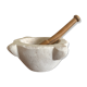 Marble mortar with his pestle