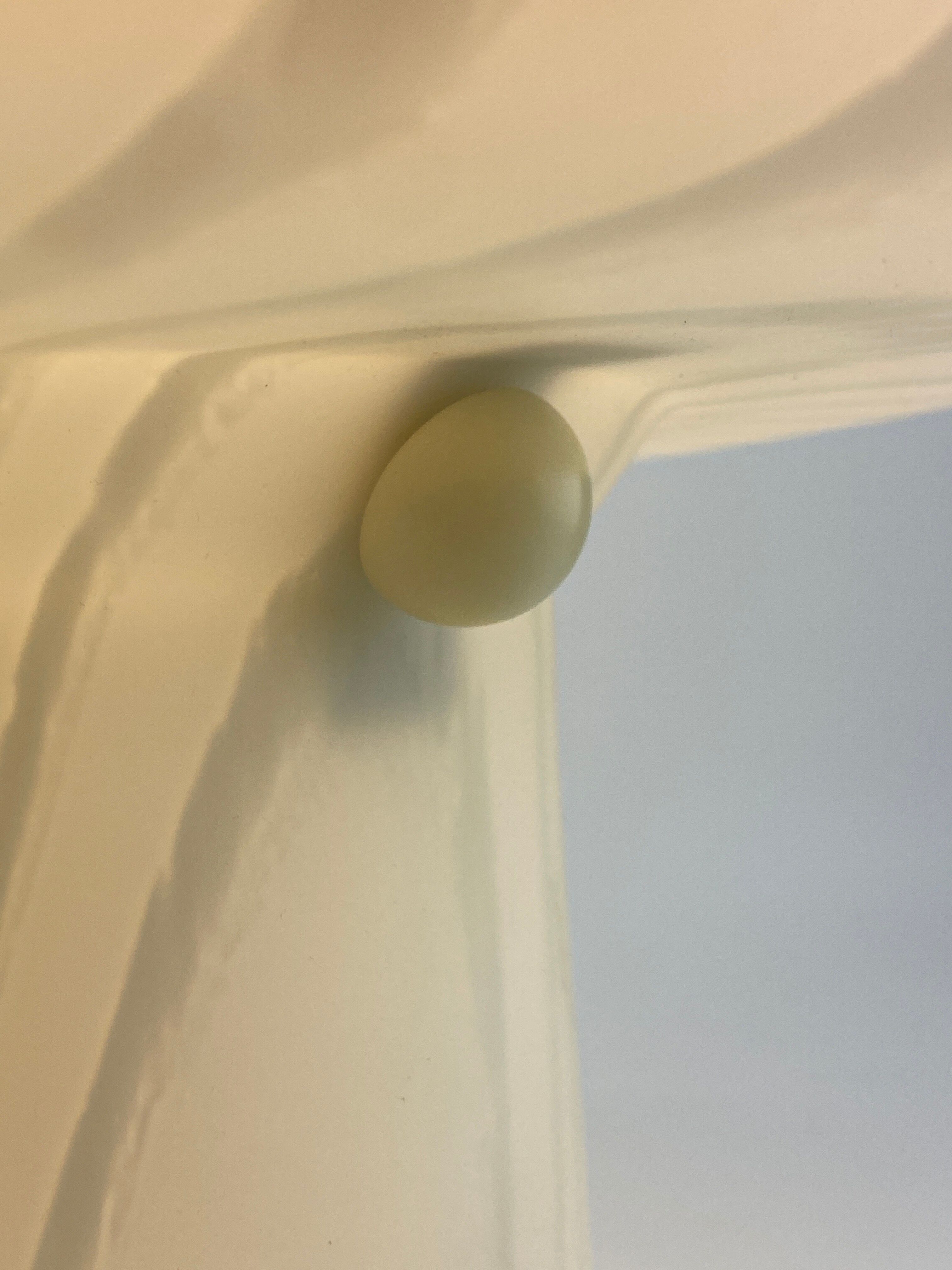 White glass Peill and Putzler mushroom table lamp XL