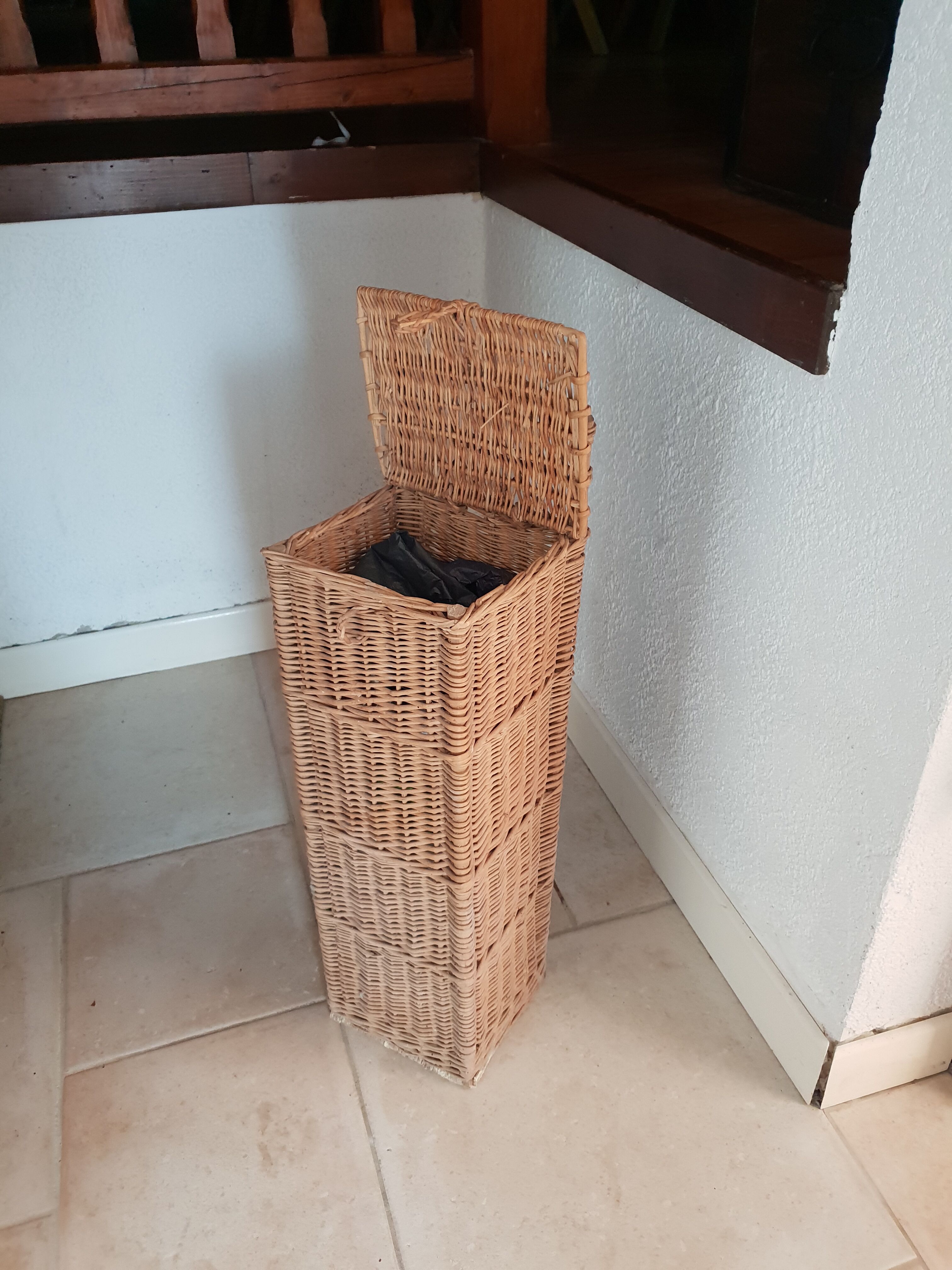 Wicker / rattan bread hutch