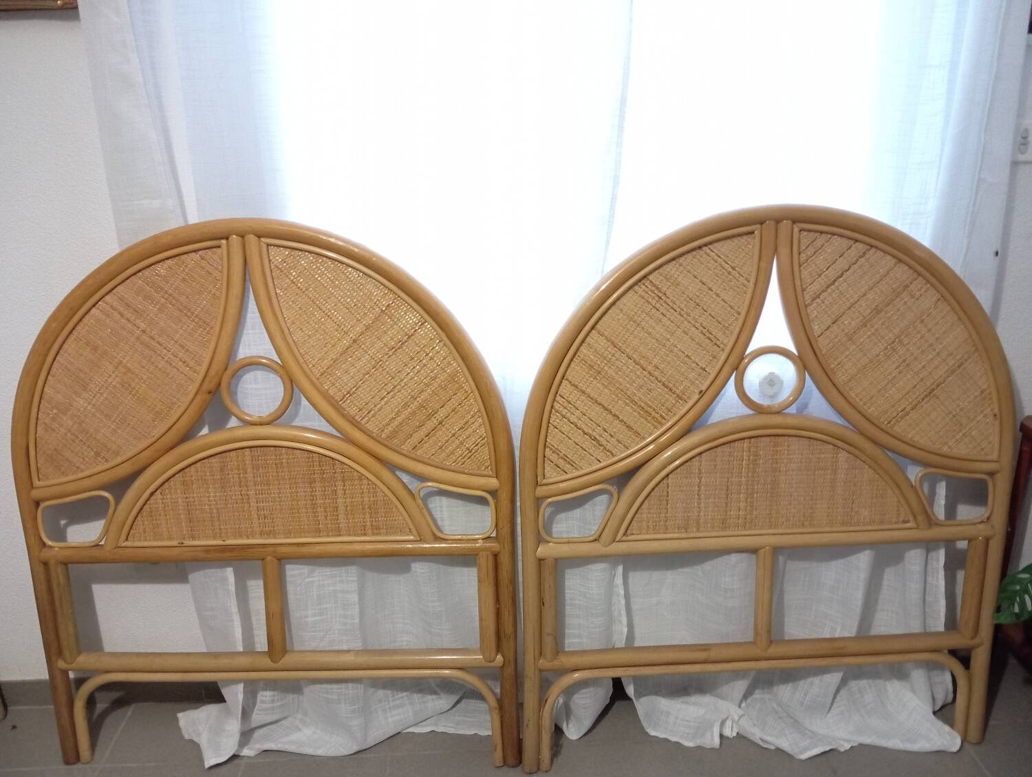 Rattan headboard