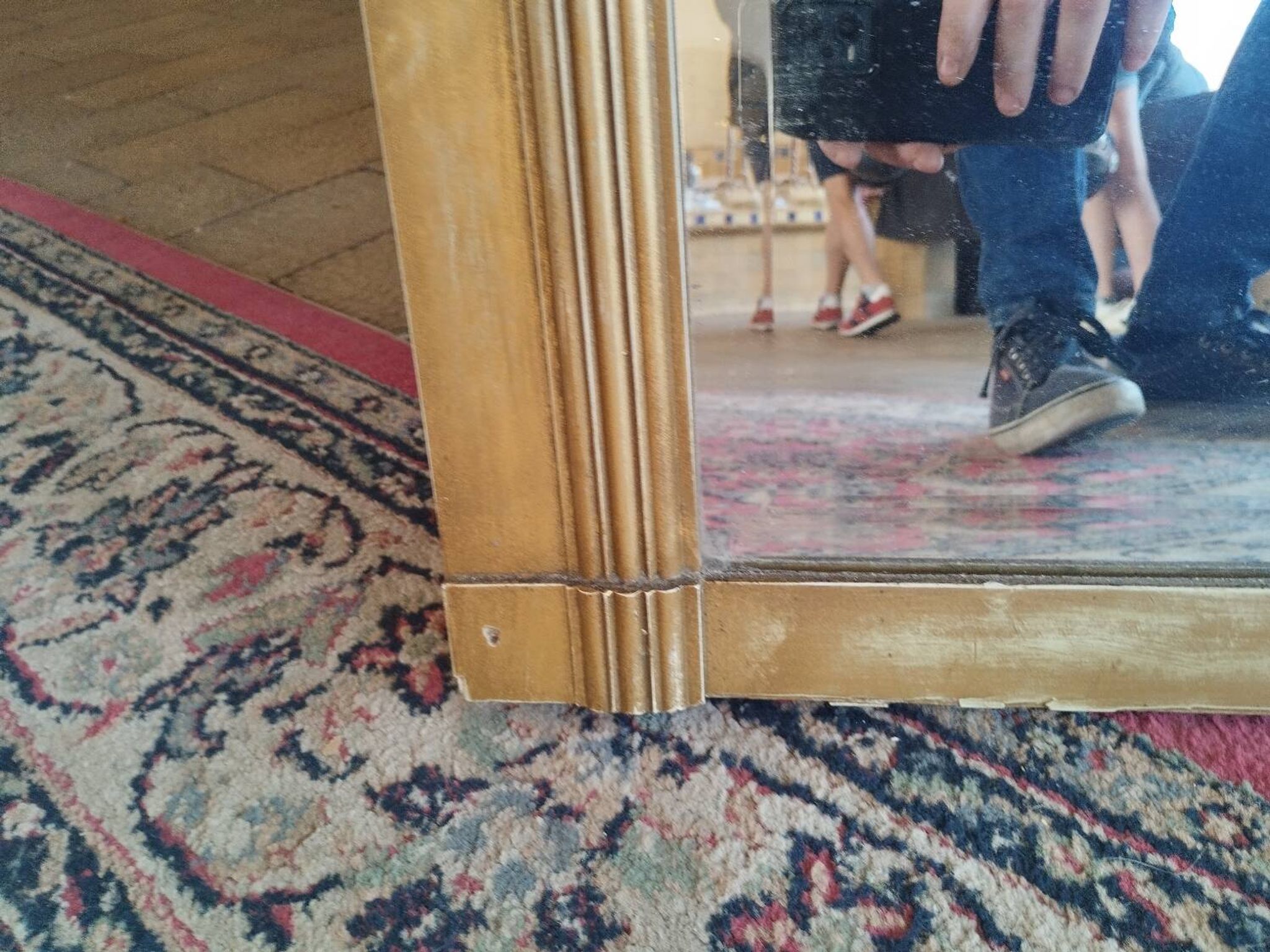 Antique trumeau mirror in Louis XVI style